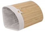 Kosz bambusowy narożny na pranie pojemnik 1 komora naturalny