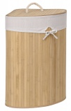 Kosz bambusowy narożny na pranie pojemnik 1 komora naturalny