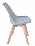 Komplet nowoczesnych krzeseł DSW LOGAN - 4 sztuki - szary