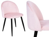 Krzesło Soul aksamitne różowe