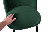 Krzesło Soul aksamitne do jadalni ciemnozielone