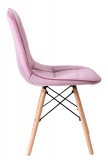 Krzesło nowoczesne tapicerowane LYON DSW różowe VELVET