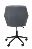 Fotel biurowy krzesło na kółkach HOLLY aksamitny grafitowy