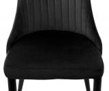 Aksamitne krzesło Lorient do jadalni czarne