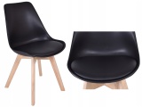 Komplet nowoczesnych krzeseł DSW LOGAN - 4 sztuki - szary