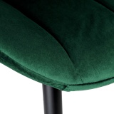 Aksamitne krzesło Shelby do jadalni ciemnozielone