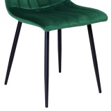 Aksamitne krzesło FRESNO do jadalni ciemnozielone