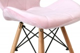 Krzesło tapicerowane DSW MURET aksamitny różowy