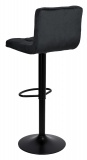 Hoker krzesło barowe ARAKO BLACK czarne Velvet