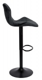 Hoker krzesło barowe GORDON BLACK czarne Velvet