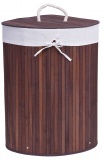 Kosz bambusowy narożny na pranie pojemnik 1 komora wenge
