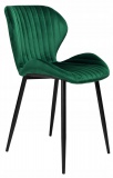 Aksamitne krzesło Dallas do jadalni ciemno-zielone