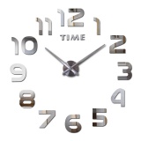 Zegar ścienny DIY NEPRI - srebrny