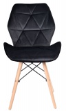 Krzesło tapicerowane IRENE aksamitne czarne