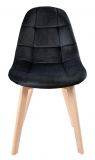 Krzesło DSW AZTINE VELVET tapicerowane czarne aksamit