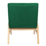 Fotel klubowy AZTARIO PLUS ciemno-zielony aksamit