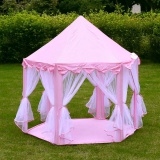 Namiot domek pałac różowy do domu ogrodu