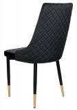Krzesło aksamitne VERMONT czarne Velvet