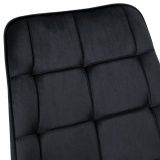 Krzesło tapicerowane aksamitne welurowe ASPEN czarne
