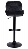 Hoker krzesło barowe GRAPPO BLACK czarne Velvet