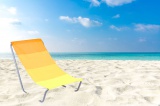 Leżak turystyczny plażowy składany Olek żółty