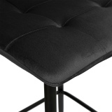 Hoker krzesło barowe HAMILTON czarne Velvet