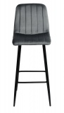 Hoker krzesło barowe TORONTO grafitowe Velvet