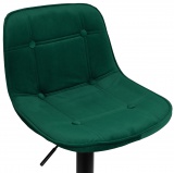 Hoker krzesło barowe BELFAST ciemnozielone Velvet