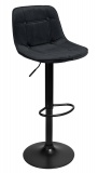 Hoker krzesło barowe BELFAST czarne Velvet