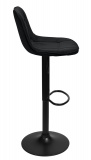 Hoker krzesło barowe BELFAST czarne Velvet