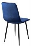 Krzesło aksamitne Denver niebieskie