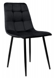 Krzesło aksamitne Denver czarne