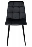 Krzesło aksamitne Denver czarne