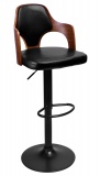 Hoker krzesło barowe TOLEDO orzech czarne