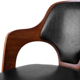 Hoker krzesło barowe TOLEDO orzech czarne