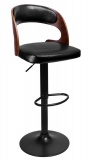 Hoker krzesło barowe PORTLAND orzech czarne