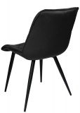 Krzesło tapicerowane aksamitne welurowe MONTREAL czarne