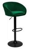 Hoker krzesło barowe PATERSON ciemnozielone Velvet