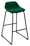 Hoker krzesło barowe SLIGO ciemnozielone Velvet
