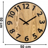 Zegar ścienny industrialny ABBAS metalowy 50 cm