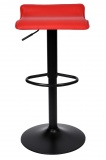 Hoker krzesło barowe PORTI BLACK czerwone