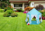Namiot pałac dla dzieci składany niebieski do domu ogrodu
