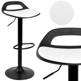 Hoker krzesło barowe DEVON czarno-biały