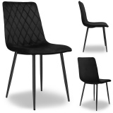 Krzesło DEXTER aksamitne czarne