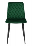 Krzesło DEXTER aksamitne ciemnozielone