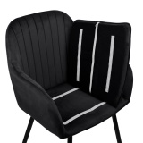 Krzesło tapicerowane SEVILLA czarne Velvet