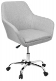 Fotel biurowy krzesło na kółkach HOLLY srebrna noga - szary