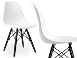 Krzesło skandynawskie MILANO BLACK DSR białe