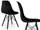 Krzesło skandynawskie MILANO DSR czarne