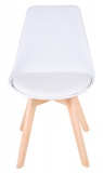 Komplet nowoczesnych krzeseł DSW LOGAN - 4 sztuki - białe